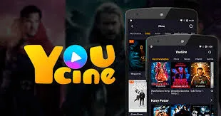 Youcine moblie device interface showcasing various shows and movies available for users to browse and watch.