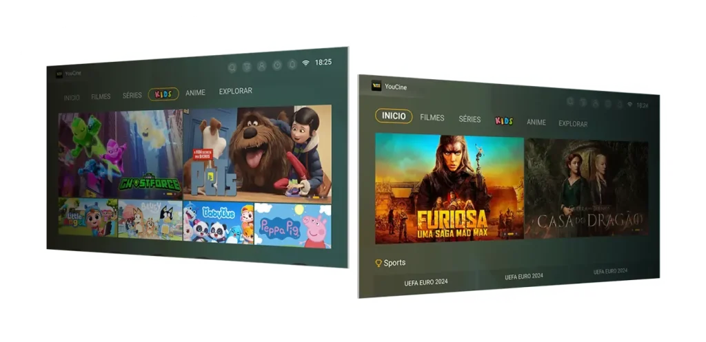 imgi_5_D62E01C4E6560A359A1BA4880D916CD9 Youcine app interface showcasing various TV shows and movies available for users to browse and watch.