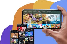 imgi_61_default Youcine app advertisement showcasing movie stars and a variety of films available for online streaming.